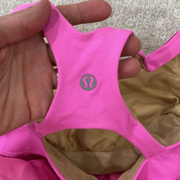 Lululemon workout top built in bra pink 4 - Picture 3 of 4